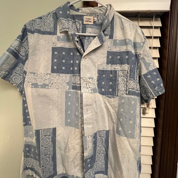 flint and tinder Other - Flint and Tinder Trendy Blue Patchwork Casual Shirt